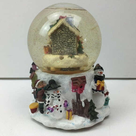 The Cherished Home Collection Deluxe Musical Snowglobe With Snow Motion Snowman - Picture 8 of 11